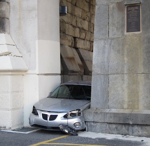 Car on bike path (1)